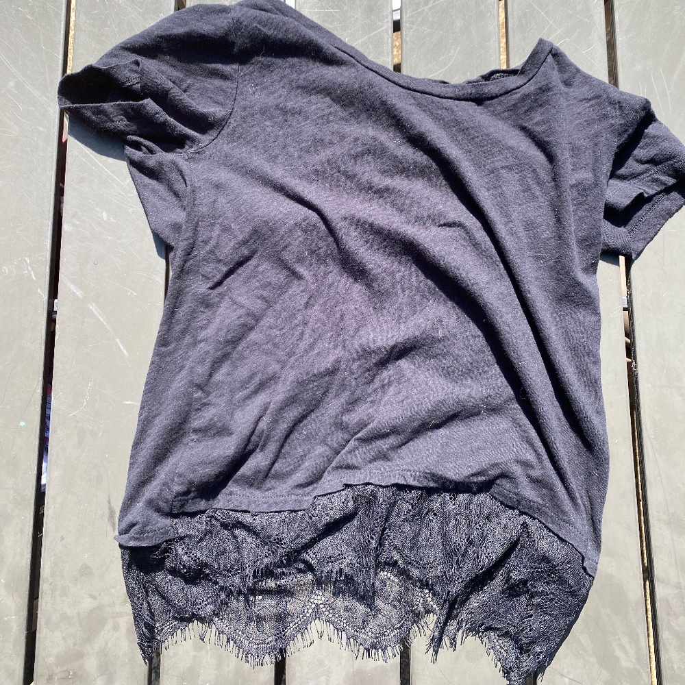 Black lace tee